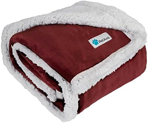 PetAmi Dog Blanket Small Medium Pet Cat Puppy Kitten, 40x29 Mini, Dark Red