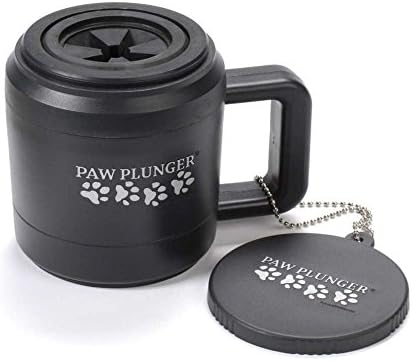 Paw Plunger – Dog Paw Cleaner - Dog and Puppy Essentials - Portable Dirty Paw Washer - Ideal for Medium Dogs - Black