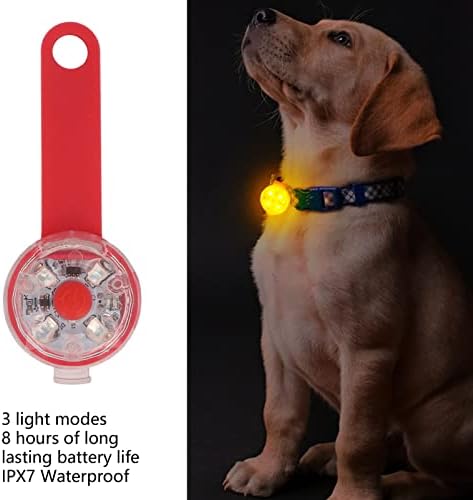 LED Light for Dog Collar, IPX7 Waterproof LED Light for Pet Collar USB Rechargeable Dog Lights Pendant Light with 3 Light Modes