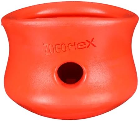 WEST PAW Zogoflex Toppl Interactive Treat Dispensing Puzzle Dog Toy for Mental Stimulation & Enrichment-Holds Kibble & Treats-Lickable, Freezable & Dishwasher Safe-Made in USA-XL-Cardinal Red