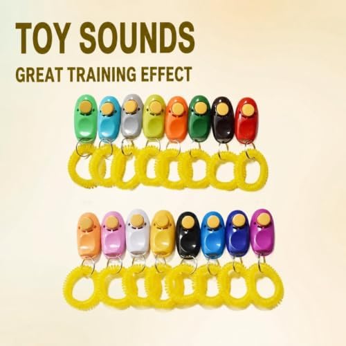 Crisp Sound Dog Training Clicker with Wrist Coil, Durable ABS Pet Behavioral Trainer, Portable Reward Marker for Puppies and Dogs, Indoor Outdoor Obedience