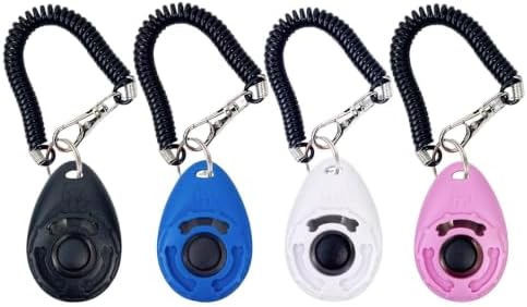 Dog Training Clicker, Pet Behavior Device with Wrist Strap, Hands-Free