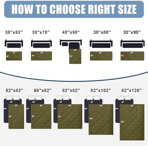 Smiry Waterproof Reversible Pet Couch Covers for Dogs