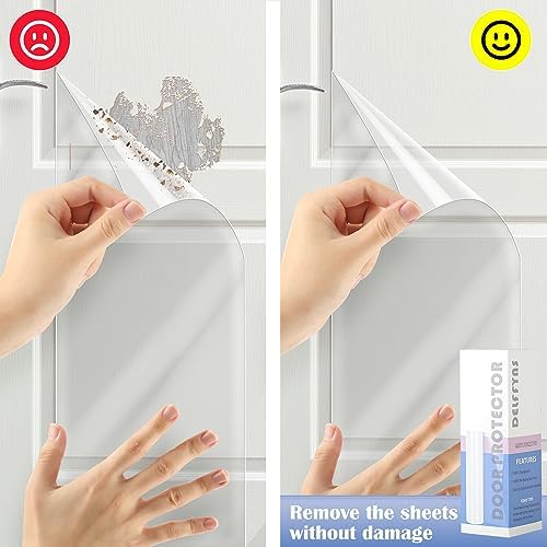 Door Scratch Protector from Dog Scratching, 200'' x 8.3'' Dog Door Protector Scratch Guard, Ultra Durable Anti Scratch Guard Deterrent Tape, Clawguard Door Shield