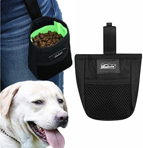 Mini Dog Treat Training Pouch Pet Kibble Treat Snack Bag Portable Puppy Bait Reward Pouch Pet Training Waist Bag Dog Treat Carrier Holder Food Storage Container Pocket for Walking Training Reward