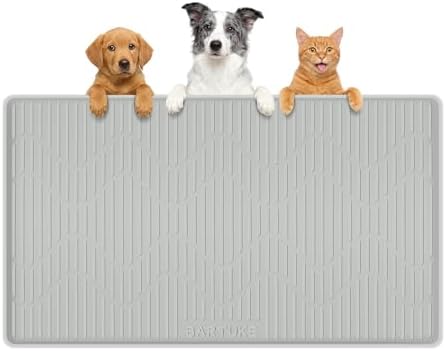 Silicone Cat & Dog Food Mat 24" x 17" Pet Feeding Mat for Food and Water
