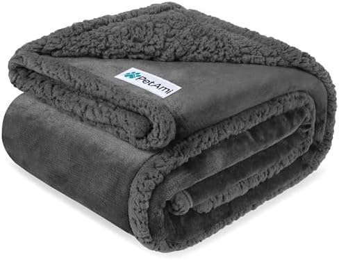 PetAmi Waterproof Dog Blanket for Medium Large Dog Pet, 60x40, Dark Grey