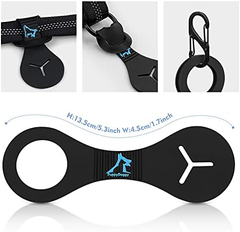 Dog Poop Bag Holder for Leash Waste Bag Carrier Dog Poop Bag Dispenser for Walking Running Bicycle Accessory 2 Pieces (Mixed Blue)