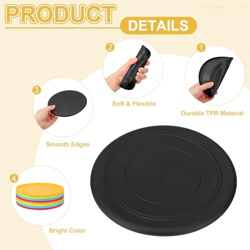 PATIKIL Flying Disc, Soft Silicone Colorful Flying Disk Flyer for Outdoor Sports Lawn
