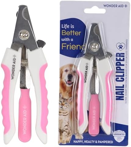 Dog Cat Birds Nail Clippers & Trimmer with Safety Guard to Avoid Over-Cutting. Professional Pet Nail Clipper with Razor Sharp Blades, Free Nail File