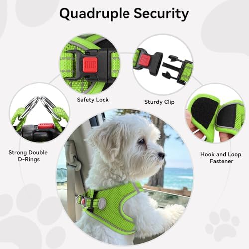 Joytale Step-in Dog Harness, Soft Breathable Mesh, Green S