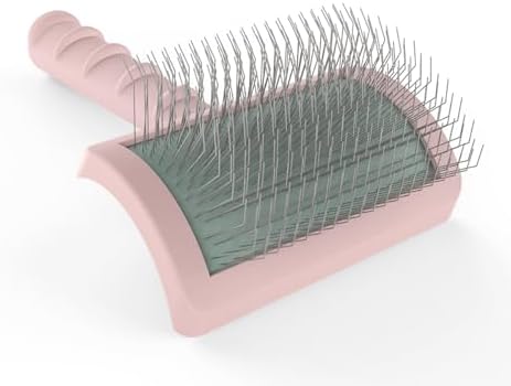 Dog Slicker Brush for Poodles Doodles Fluffy Deshedding Loose Hair.