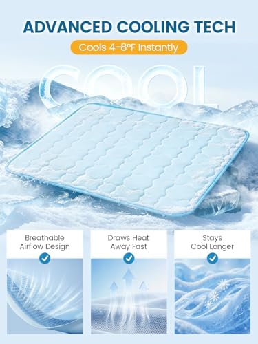 Mora Pets Dog Cooling Mat Pet Cooling Pad for Large Dogs & Cats Q-Max>0.5