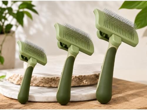 Self Cleaning Slicker Brush for Dogs Retractable Pins Choose Size S/M/L or Set (Full Set - All 3 Sizes)