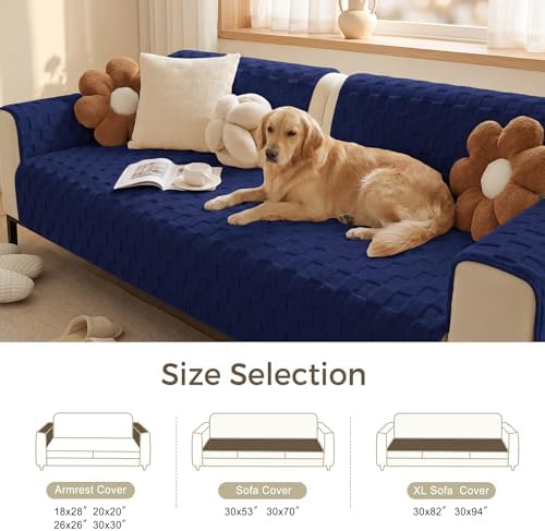 Foxdecor Couch Cover for Dogs Sofa Covers Non Slip Couch Pad Pet Friendly
