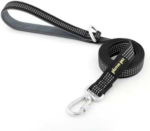 Plutus Pet Heavy Duty Dog Leash with Lockable Aluminum Carabiner, 4 FT Long