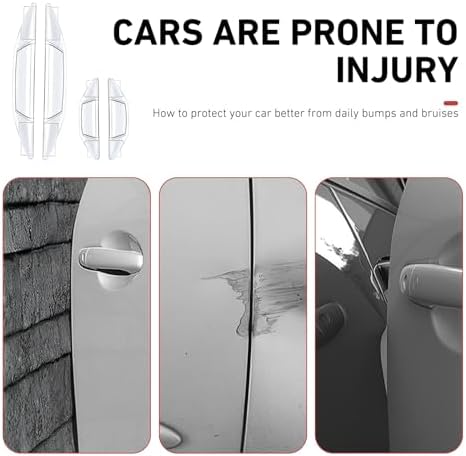 4PCS Car Door Anti-Collision Strips, Anti-Scratch Auto Door Edge Guards Strip, Self-Adhesive Car Side Doors Edge Protector with Airbag, Universal Protector Cover for Cars (Transparent)