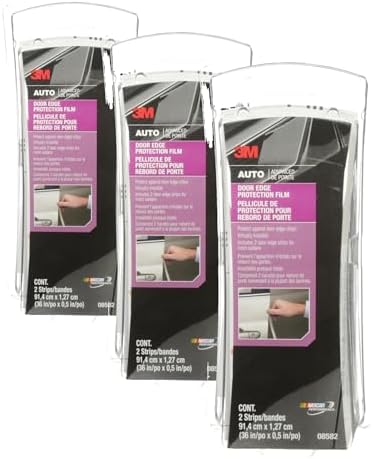 3M Door Edge Protection Film, 36 Inch, Protect Door Edges from Chips, Scratches, and Scuffs, No Tool Required, Yellowing and Staining Resistant, Professional Grade Solution (08582) (Pack of 3)