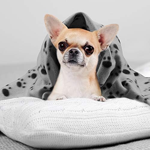 Comsmart Dog Blankets, 6 Pack Fleece Pet Blankets, 24x28 Inches, Grey