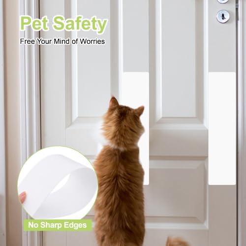 2pcs Door Scratch Protector, 41 * 10cm(Matte White)
