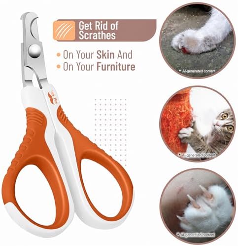 Mr. Pen- Cat Nail Clipper, Raspberry Red & White Cat Nail Trimmer