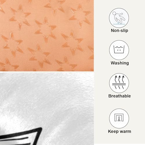 Sketch Bow Tie Anti-Slip Washable Dog Crate Mat - Soft Pet Pad Kennel Bed for Medium Dogs and Cats