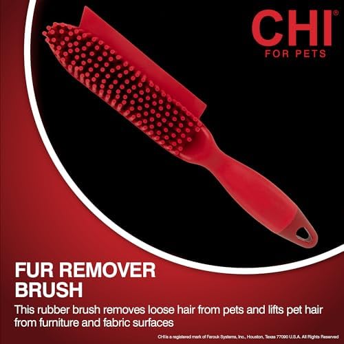 CHI for Dogs Rubber Fur Accumulator Grooming Brush