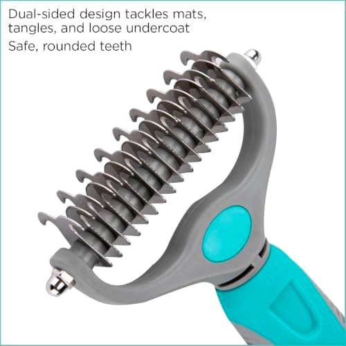 GROOMER ESSENTIALS Double-Sided Deshedding Rake 9/17 Blades
