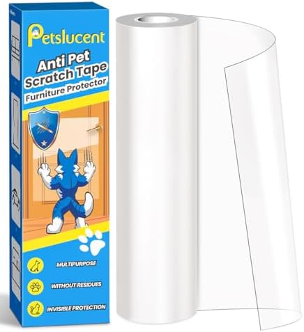 Cat Scratch Furniture Protector: Cat Anti Scratch Tape - Door Protector from Dog Scratching (197in x 15.7in)