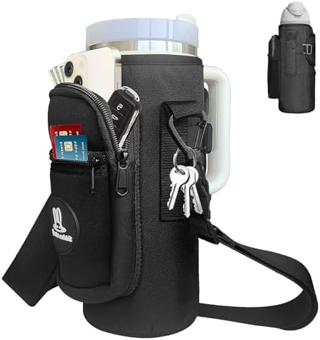 Sports rabbit Universal Water Bottle Holder with Strap & Phone Pocket