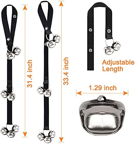 2 Packs of Dog doorbells, Training Adjustable Dog Bells, A Convenient Way to Train Your Puppy-7 Oversized 1.4 doorbells