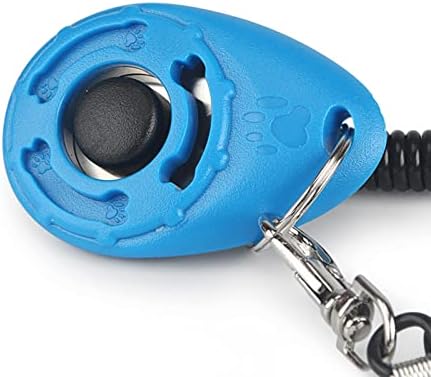 2 Pack Dog Training Clickers, Dog Clicker with Wrist Strap Dog Training Tools, Colorful and Lightweight Pet Clicker Training for Dogs Cats Puppy(Pink+Dark Blue)