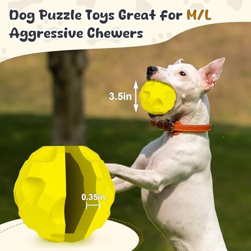 Interactive Dog Puzzle Toys for Boredom, Dog Treat Balls for Large Dogs