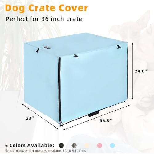 X-ZONE PET Dog Crate Cover Waterproof Kennel Cover, 36 in Blue