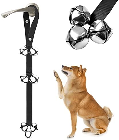 TIOVETY Dog Doorbells for Potty Training, 7 Extra Large Loud 1.4 Door Bells, Durable Adjustable Strap Potty Training Bells for Dog Knob, Housebreaking, Ring to Go Outside Puppy Pet Supplies