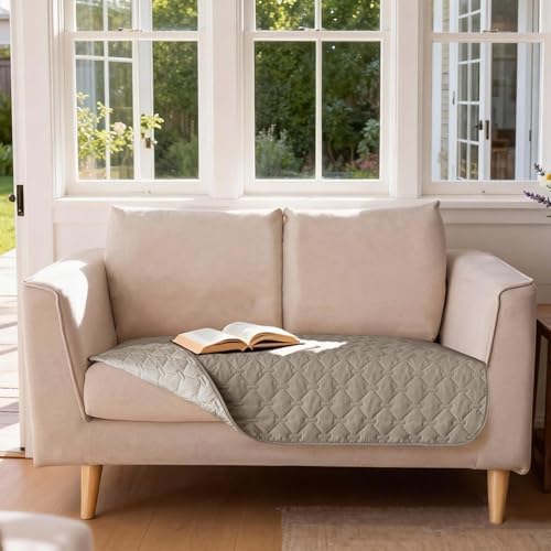 gogobunny 100% Double Sided Waterproof Dog Blanket Soft Pet Bed Cover Reversible Protect Furniture Couch Sofa Car for Puppy Large Dog Cat (Dark Stone/Light Stone, 32x53 Inch (Pack of 1))