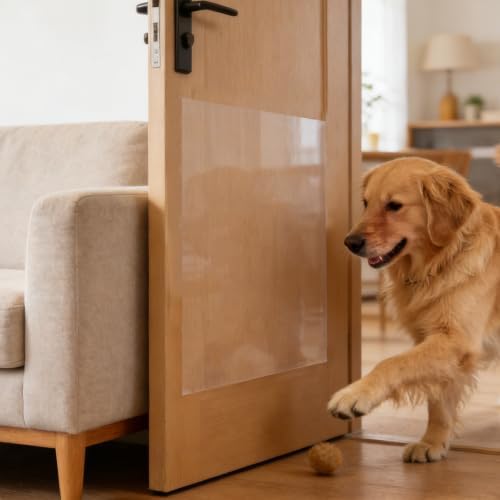 PVC Door Protector from Dog Scratching 16.4x1ft Roll