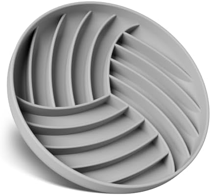 Silicone Slow Feeder Bowls for Dogs and Cats - Wet Food, Suction Cups, Interactive, Reduces Boredom, Anxiety, Anti-Choking, Non-Slip Design (Gray)