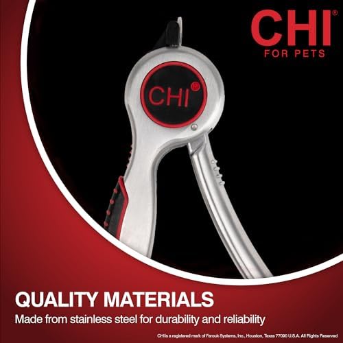 CHI for Dogs Guillotine Nail Trimmer with Soft Grip Handle, One Size
