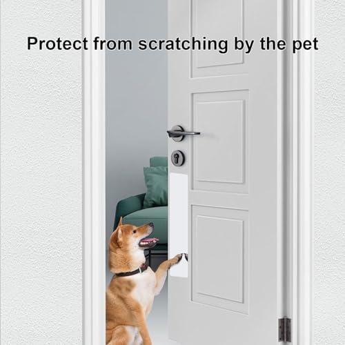 Dog Door Protector from Scratching, Steel Guard, Matte White 4"x16"