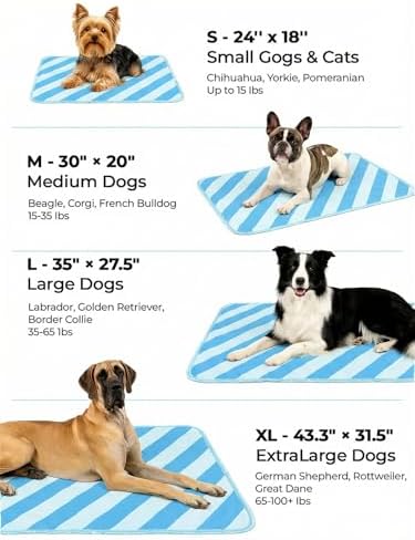 furrybaby Cooling Mat for Dogs,Stylish Patterns,Self Cooling Indoor Outdoor