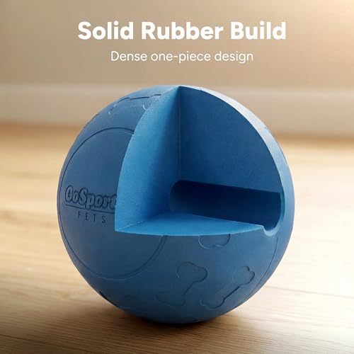 GoSports Pets Solid Rubber Dog Balls - Heavy Duty for Aggressive Chewers - 3 Pack, 2.5 Inch