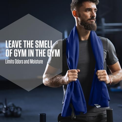 VENTURE 4TH Quick Dry Microfiber Towel for Camping & Gym - Navy Blue Medium