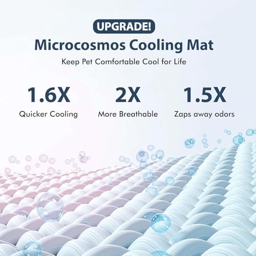 MICROCOSMOS Summer Cooling Mat & Sleeping Pad- Water Absorption Top, Materials Safe, Easy Carry, EZ Clean. Keep Cooling for Pets, Kids and Adults.(Grey, 24" x18")