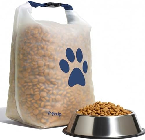 (re)zip Large Pet Food Travel Bag & Kibble Carrier, 40-Cup Roll Top, Cobalt