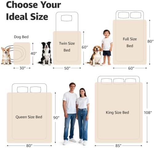 LOOBANI Waterproof Dog Blanket for Small Dogs, Pet Blanket 30" x 40", Beige