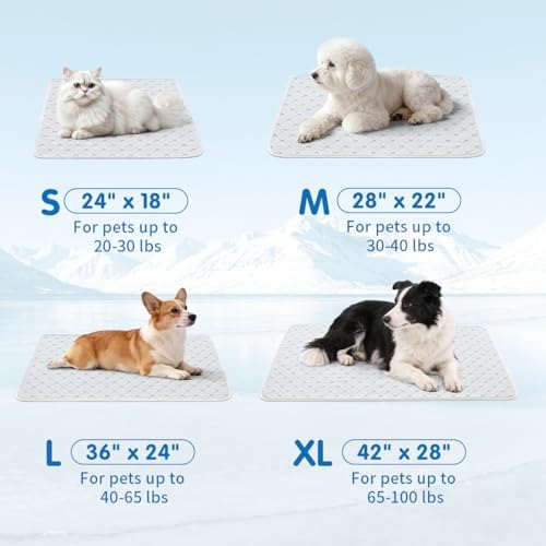 Dog Cooling Mat Instant Self Cooling Pad for Dogs & Cats 42" x 28"