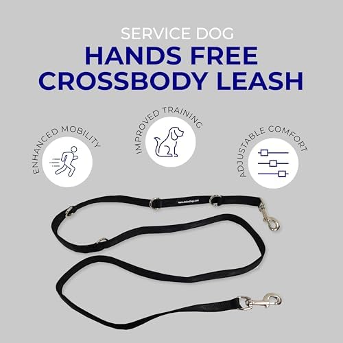 ActiveDogs Hands Free Dog Leash, Crossbody Waist Leash, 6.5 ft