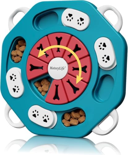 Pink Interactive Dog Puzzle Toy – Level 1 Smart Snack Spinner, Brain-Boosting Enrichment Game for Beginners