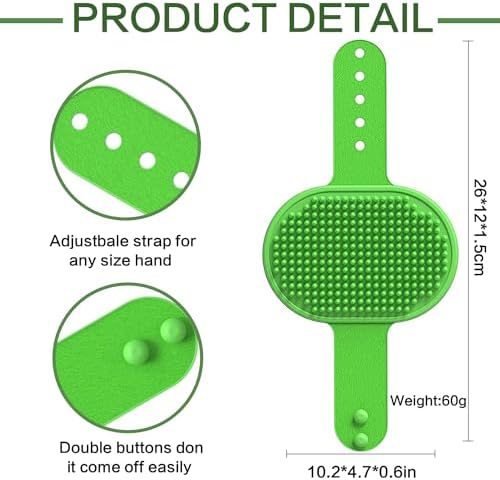 Dog Bath Brush, 2Pack Pet Grooming Brush Shedding Comb Shampoo Brush